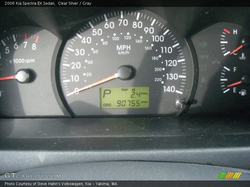 Clear Silver / Gray 2006 Kia Spectra EX Sedan