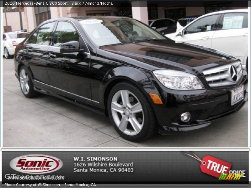 Black / Almond/Mocha 2010 Mercedes-Benz C 300 Sport