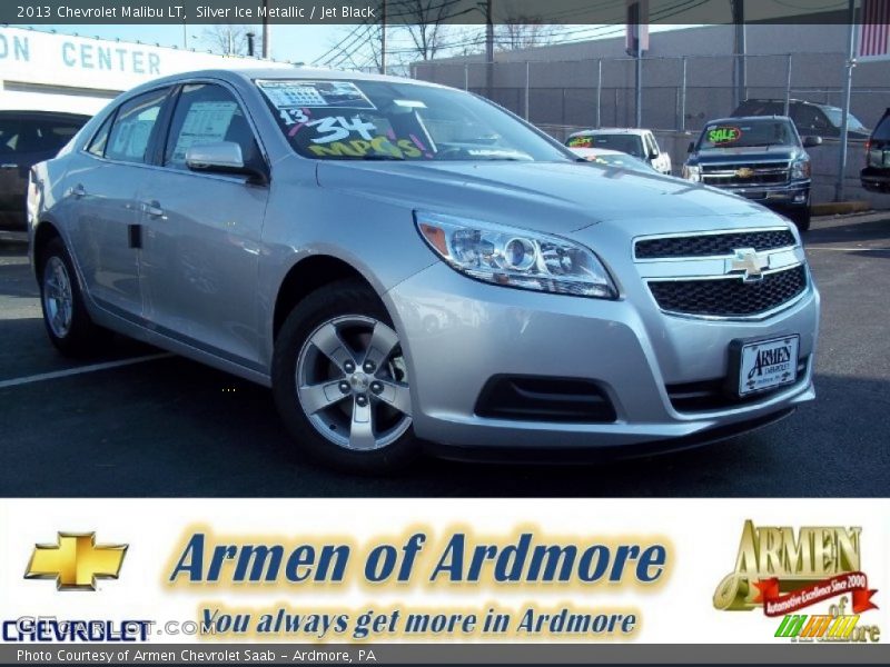 Silver Ice Metallic / Jet Black 2013 Chevrolet Malibu LT