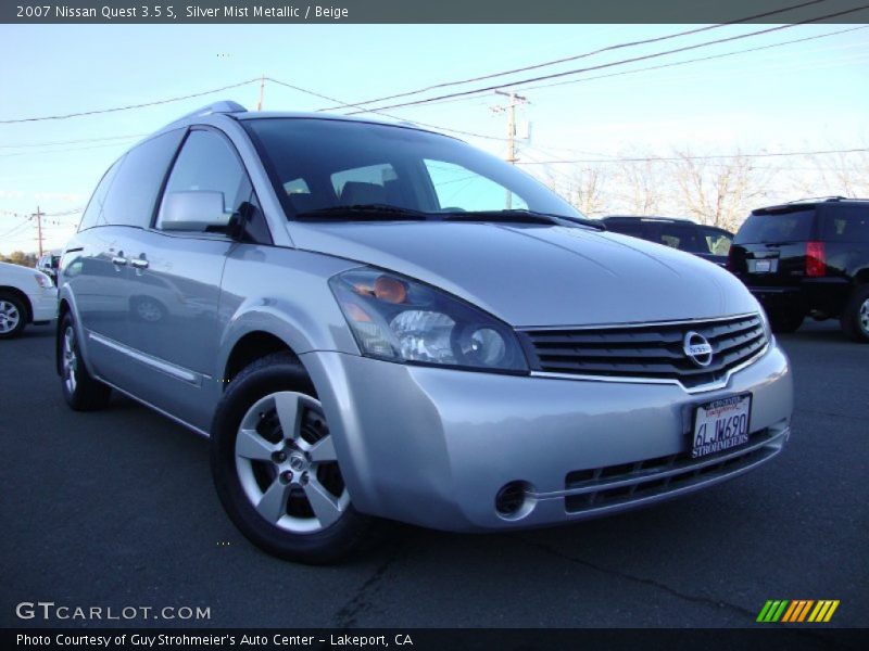 Silver Mist Metallic / Beige 2007 Nissan Quest 3.5 S