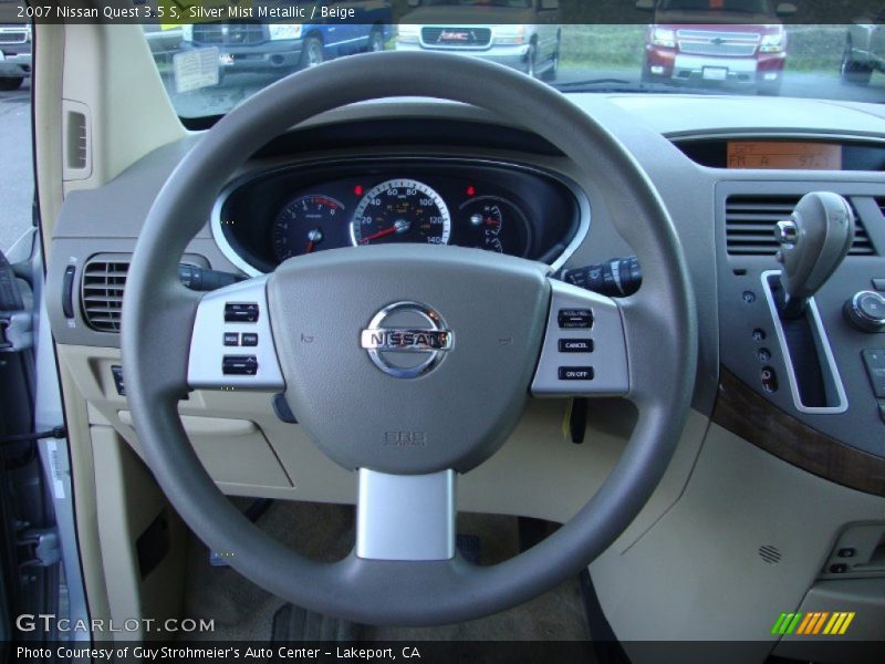 Silver Mist Metallic / Beige 2007 Nissan Quest 3.5 S