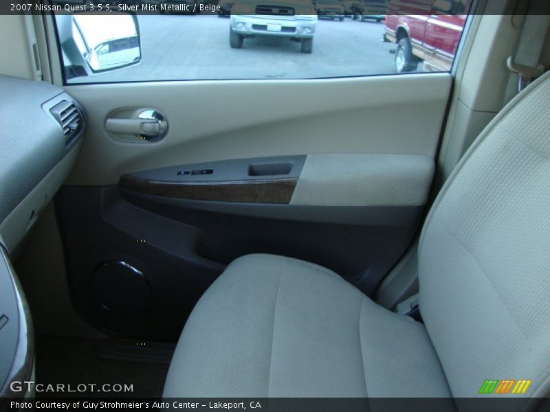 Silver Mist Metallic / Beige 2007 Nissan Quest 3.5 S
