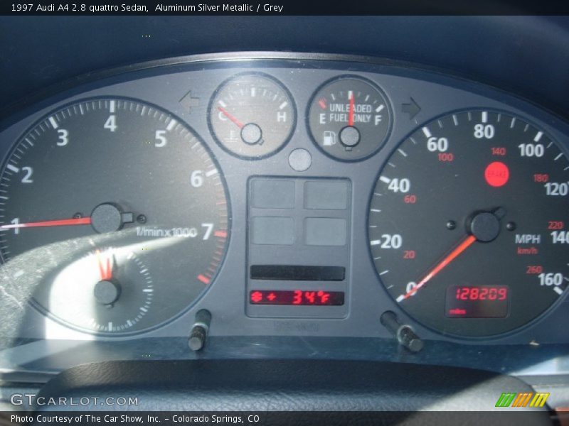 Aluminum Silver Metallic / Grey 1997 Audi A4 2.8 quattro Sedan