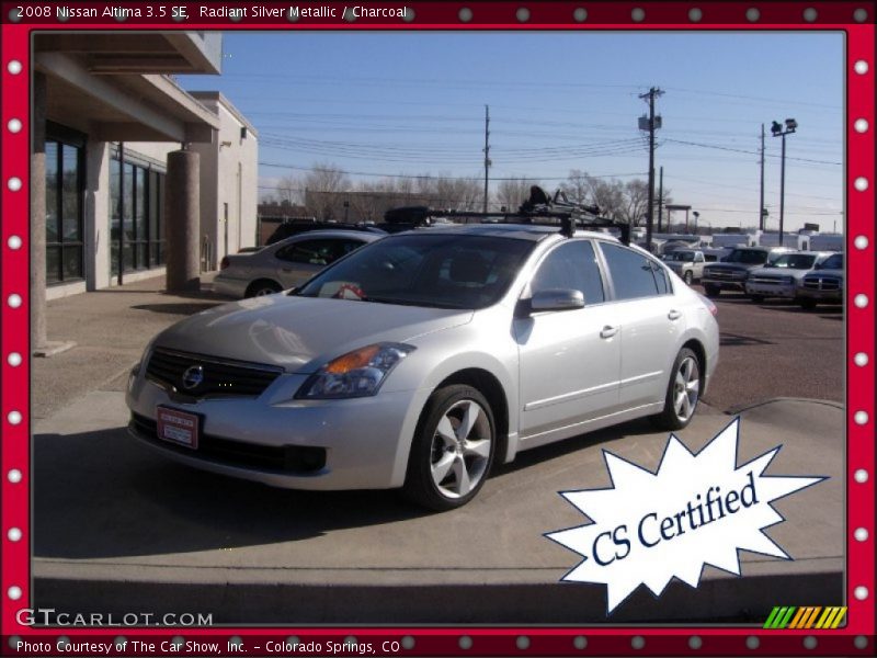 Radiant Silver Metallic / Charcoal 2008 Nissan Altima 3.5 SE