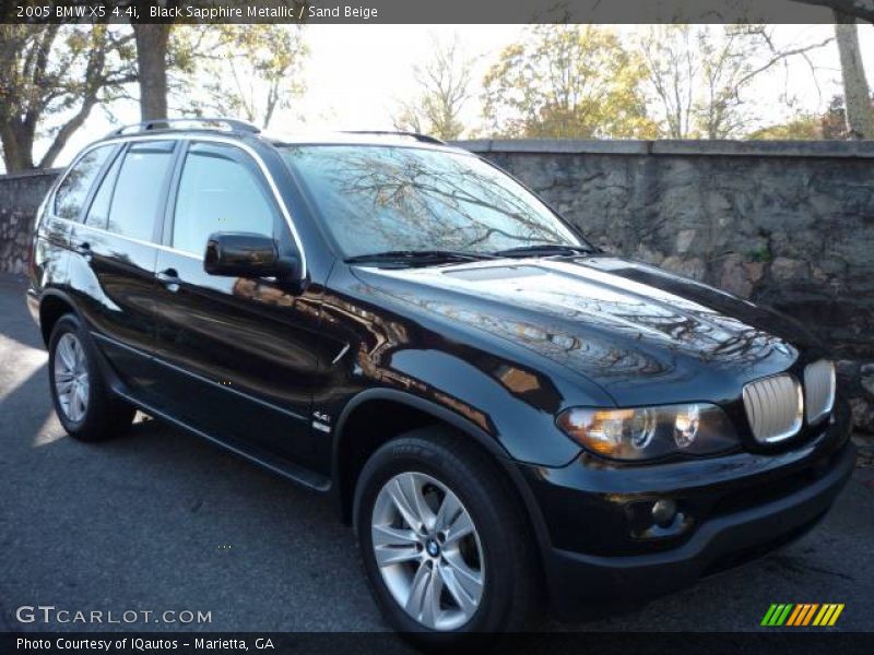 Black Sapphire Metallic / Sand Beige 2005 BMW X5 4.4i