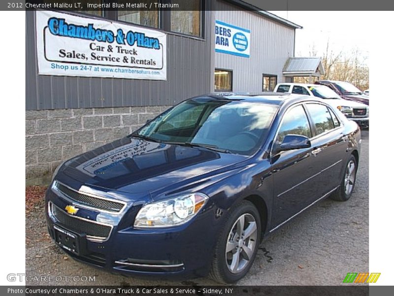 Imperial Blue Metallic / Titanium 2012 Chevrolet Malibu LT