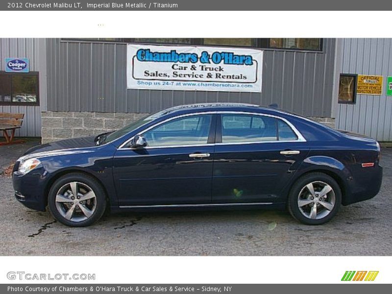 Imperial Blue Metallic / Titanium 2012 Chevrolet Malibu LT
