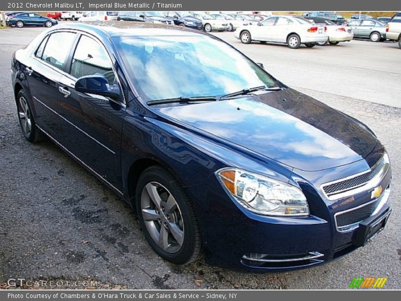 Imperial Blue Metallic / Titanium 2012 Chevrolet Malibu LT
