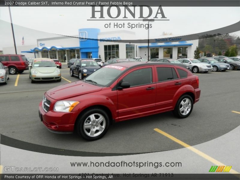 Inferno Red Crystal Pearl / Pastel Pebble Beige 2007 Dodge Caliber SXT