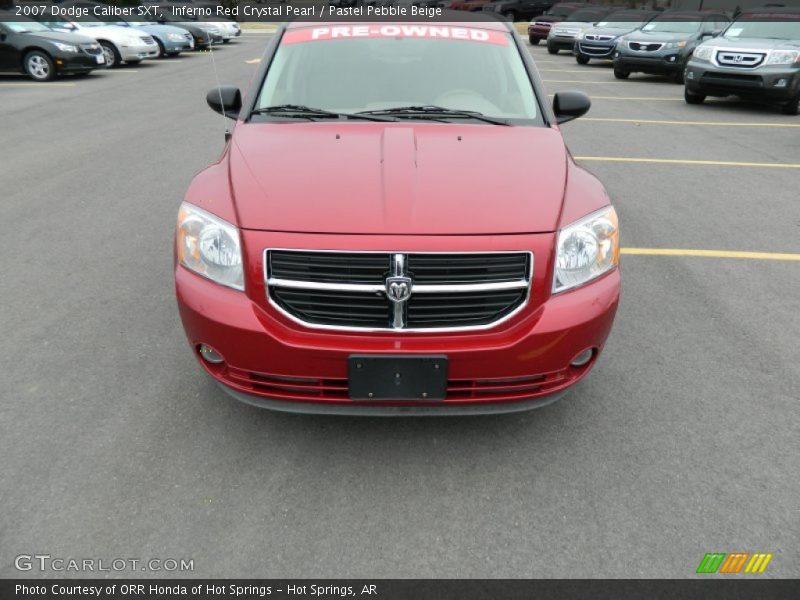 Inferno Red Crystal Pearl / Pastel Pebble Beige 2007 Dodge Caliber SXT