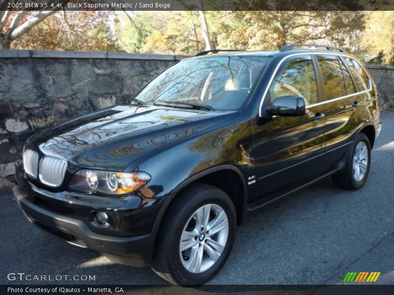 Black Sapphire Metallic / Sand Beige 2005 BMW X5 4.4i