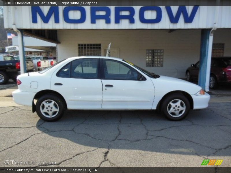 Bright White / Graphite 2002 Chevrolet Cavalier Sedan