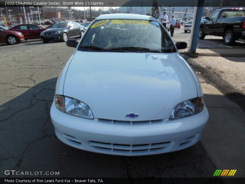 Bright White / Graphite 2002 Chevrolet Cavalier Sedan