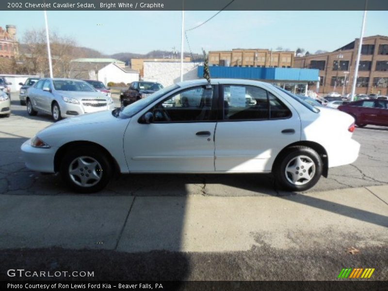 Bright White / Graphite 2002 Chevrolet Cavalier Sedan