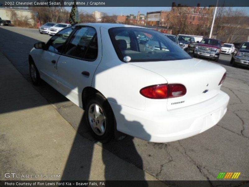 Bright White / Graphite 2002 Chevrolet Cavalier Sedan