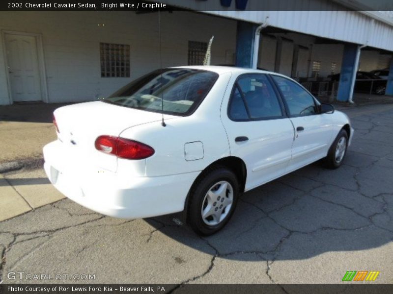 Bright White / Graphite 2002 Chevrolet Cavalier Sedan