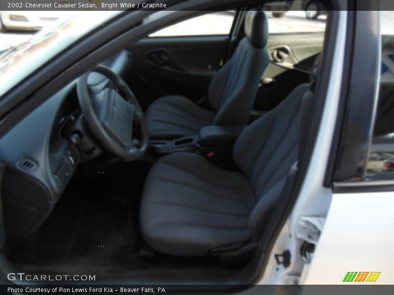 Bright White / Graphite 2002 Chevrolet Cavalier Sedan
