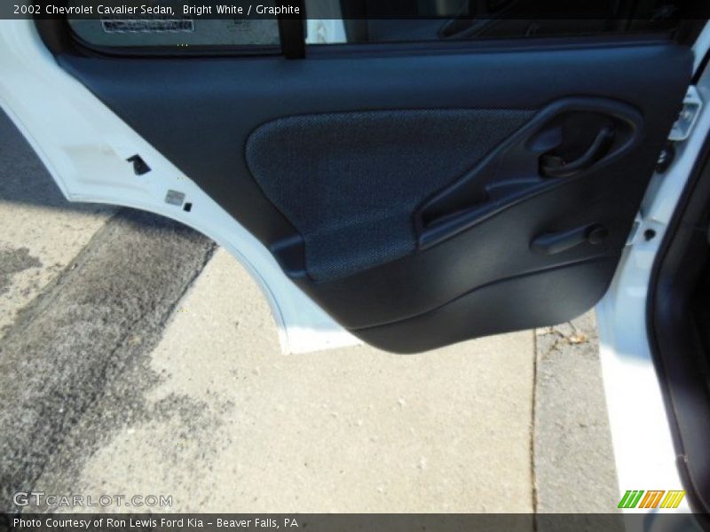 Bright White / Graphite 2002 Chevrolet Cavalier Sedan