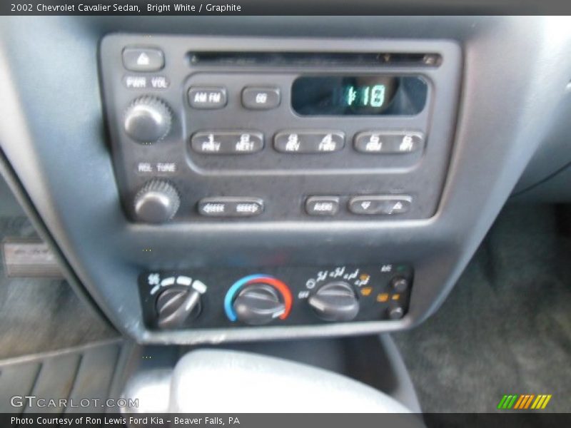 Bright White / Graphite 2002 Chevrolet Cavalier Sedan