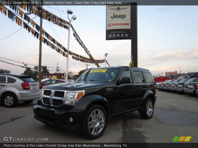 Natural Green Pearl / Dark Slate Gray/Light Slate Gray 2010 Dodge Nitro SE 4x4