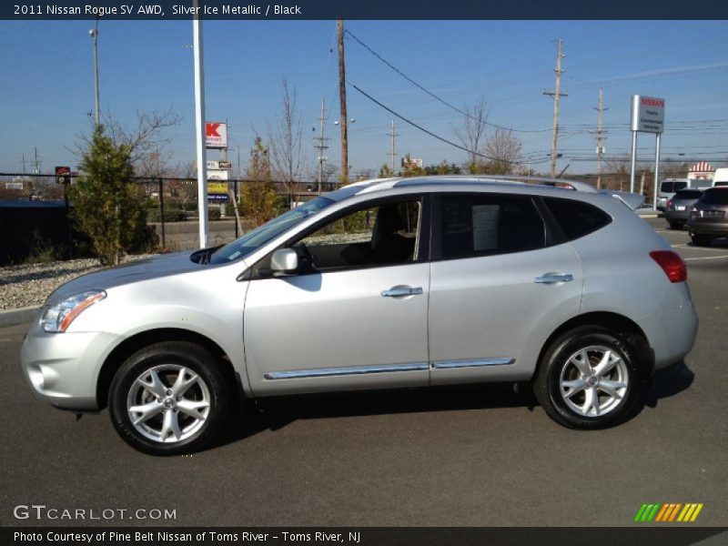 Silver Ice Metallic / Black 2011 Nissan Rogue SV AWD