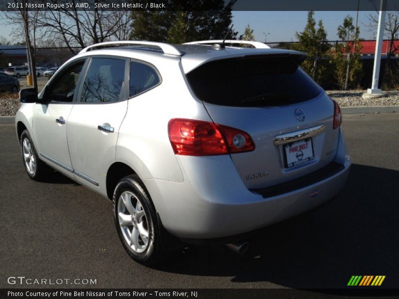 Silver Ice Metallic / Black 2011 Nissan Rogue SV AWD