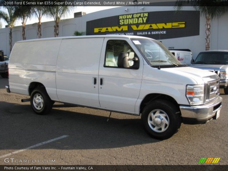 Oxford White / Medium Flint 2008 Ford E Series Van E350 Super Duty Cargo Extended