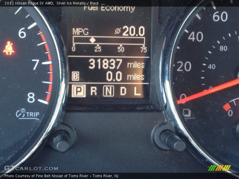 Silver Ice Metallic / Black 2011 Nissan Rogue SV AWD