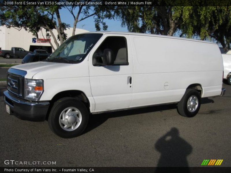 Oxford White / Medium Flint 2008 Ford E Series Van E350 Super Duty Cargo Extended