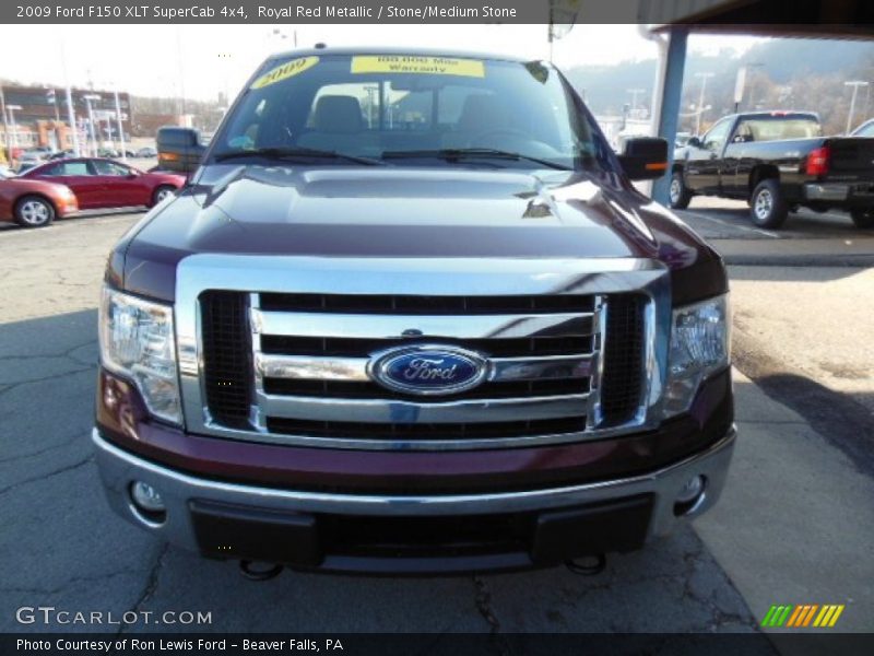 Royal Red Metallic / Stone/Medium Stone 2009 Ford F150 XLT SuperCab 4x4