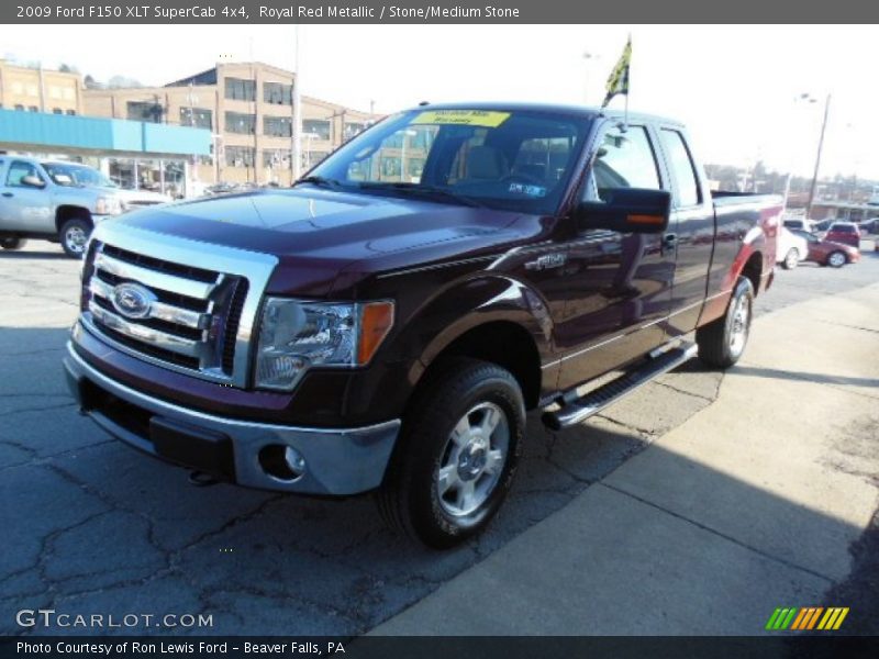 Royal Red Metallic / Stone/Medium Stone 2009 Ford F150 XLT SuperCab 4x4