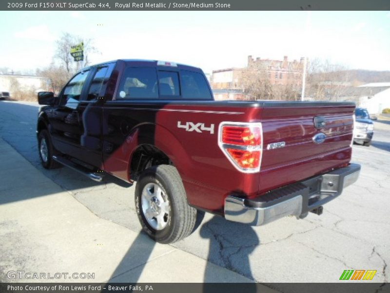 Royal Red Metallic / Stone/Medium Stone 2009 Ford F150 XLT SuperCab 4x4