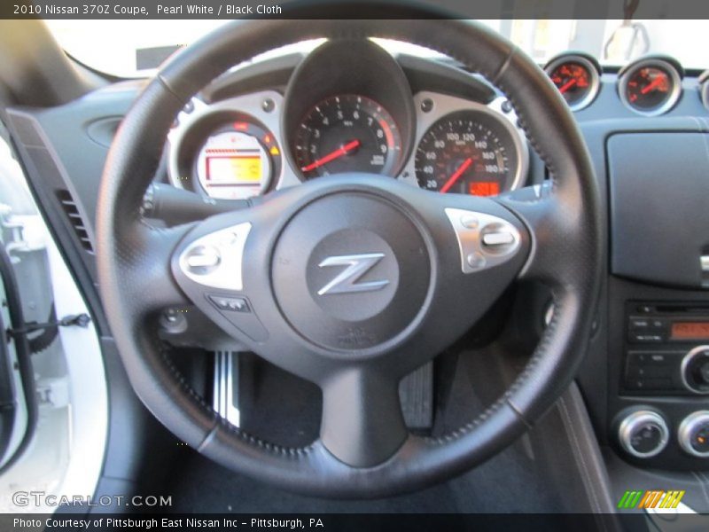 Pearl White / Black Cloth 2010 Nissan 370Z Coupe