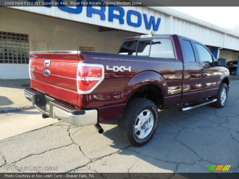 Royal Red Metallic / Stone/Medium Stone 2009 Ford F150 XLT SuperCab 4x4