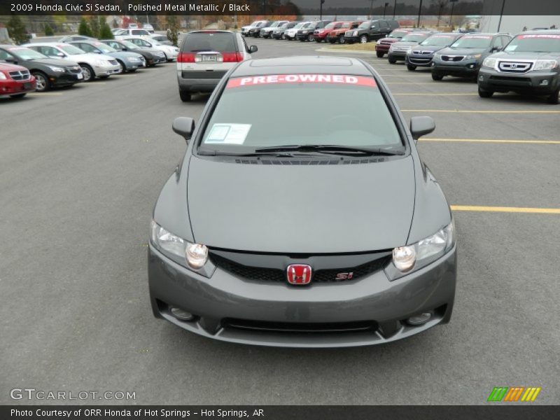 Polished Metal Metallic / Black 2009 Honda Civic Si Sedan