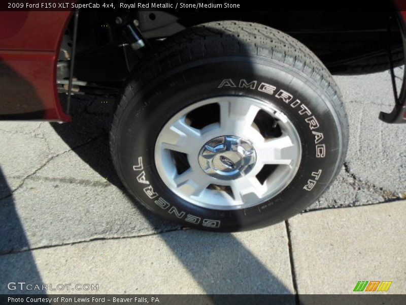 Royal Red Metallic / Stone/Medium Stone 2009 Ford F150 XLT SuperCab 4x4