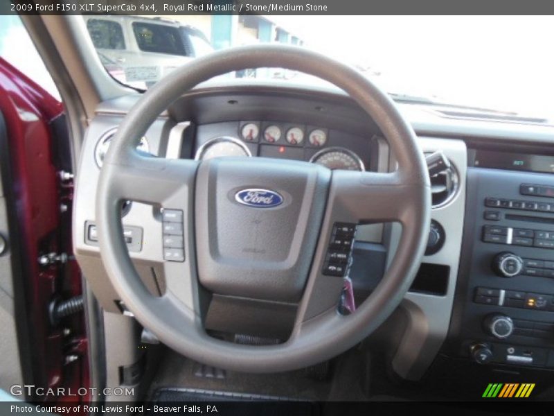 Royal Red Metallic / Stone/Medium Stone 2009 Ford F150 XLT SuperCab 4x4