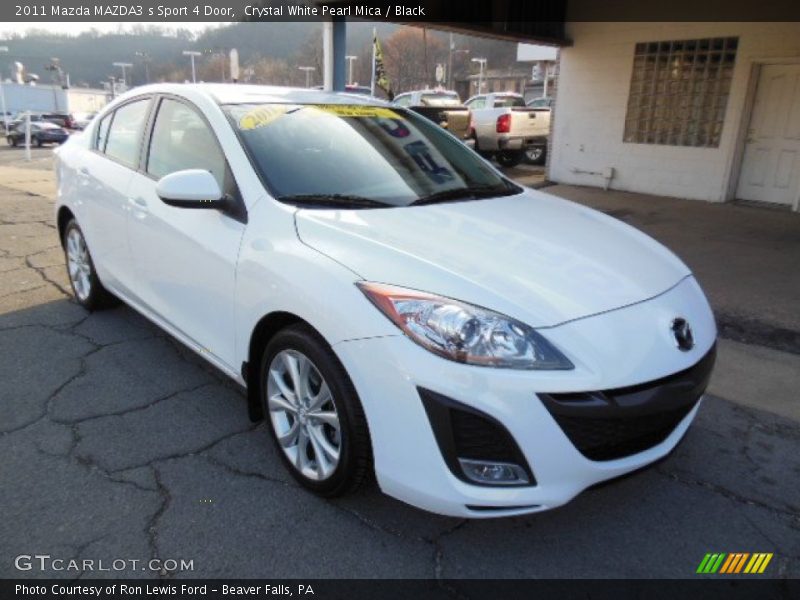 Crystal White Pearl Mica / Black 2011 Mazda MAZDA3 s Sport 4 Door