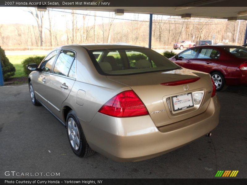 Desert Mist Metallic / Ivory 2007 Honda Accord LX Sedan