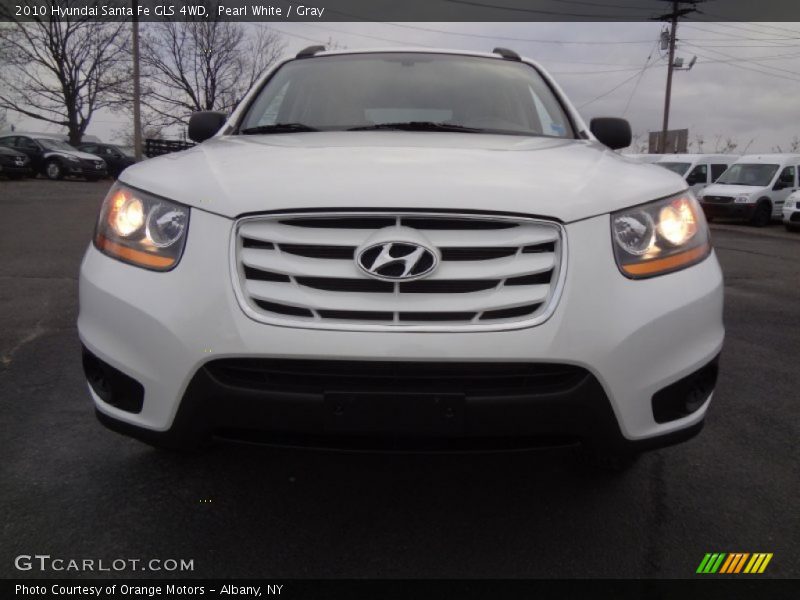 Pearl White / Gray 2010 Hyundai Santa Fe GLS 4WD