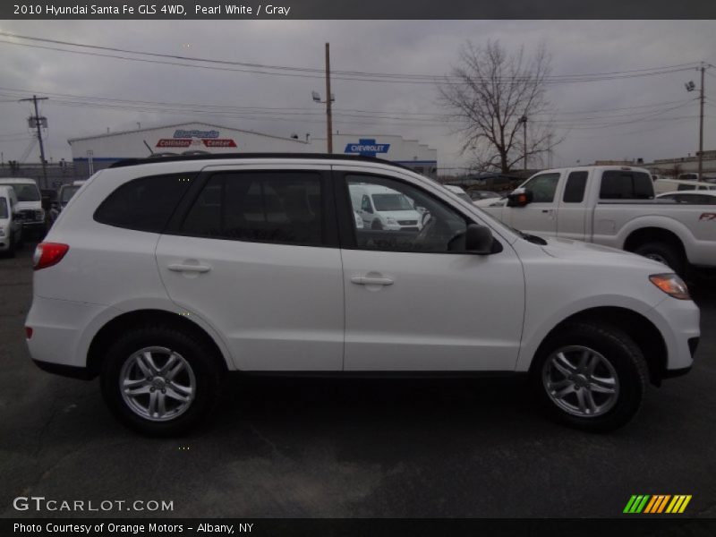 Pearl White / Gray 2010 Hyundai Santa Fe GLS 4WD