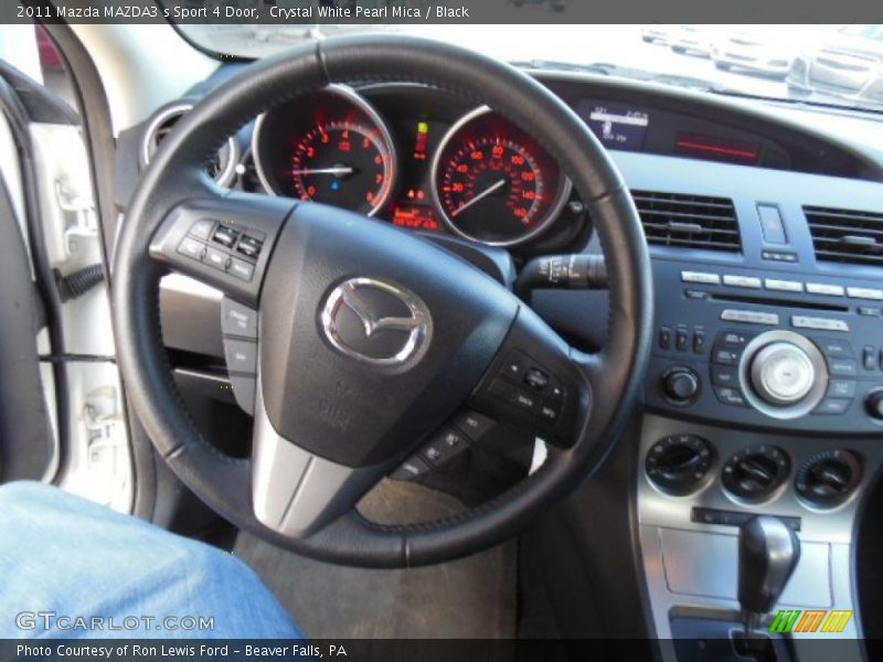 Crystal White Pearl Mica / Black 2011 Mazda MAZDA3 s Sport 4 Door