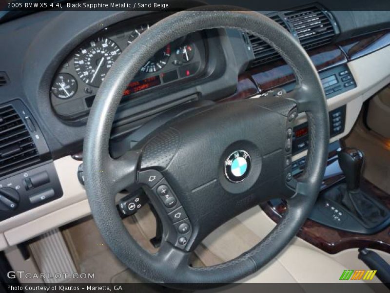 Black Sapphire Metallic / Sand Beige 2005 BMW X5 4.4i
