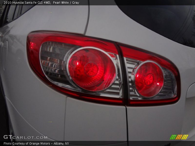 Pearl White / Gray 2010 Hyundai Santa Fe GLS 4WD