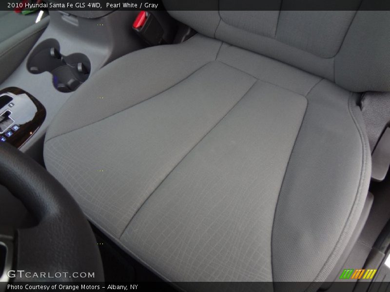 Pearl White / Gray 2010 Hyundai Santa Fe GLS 4WD