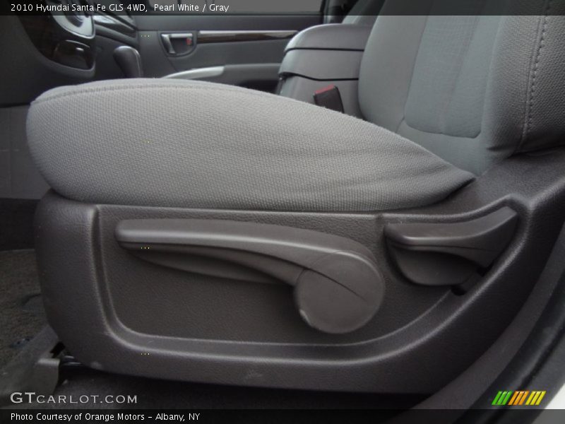 Pearl White / Gray 2010 Hyundai Santa Fe GLS 4WD