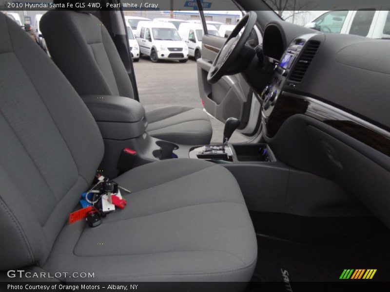 Pearl White / Gray 2010 Hyundai Santa Fe GLS 4WD