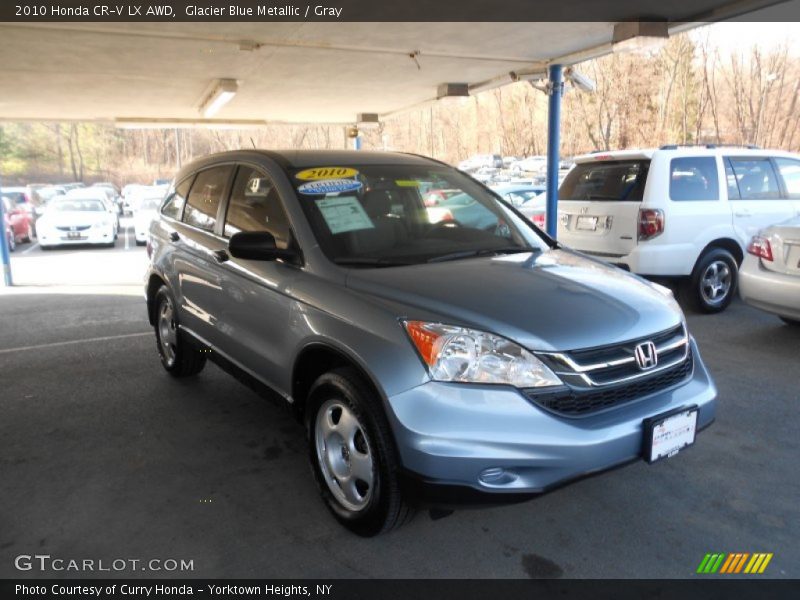 Glacier Blue Metallic / Gray 2010 Honda CR-V LX AWD