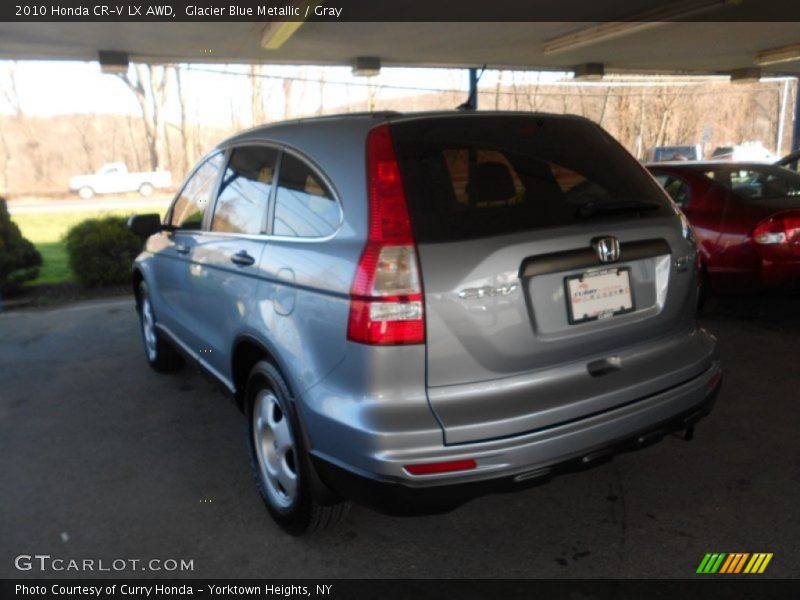 Glacier Blue Metallic / Gray 2010 Honda CR-V LX AWD