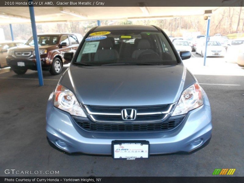 Glacier Blue Metallic / Gray 2010 Honda CR-V LX AWD